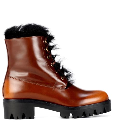 prada boots fur|prada ankle boots.